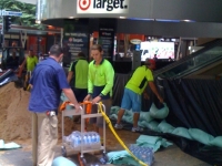 Workman are now well into sandbagging the Myer Centre